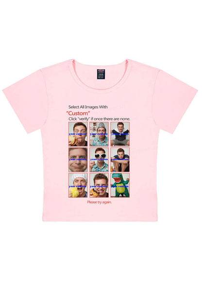 Custom Photo Verification Code Y2K Baby Tee Cherrykitten