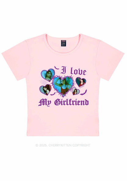 Custom Halloween Girlfriend Photos Y2K Baby Tee Cherrykitten