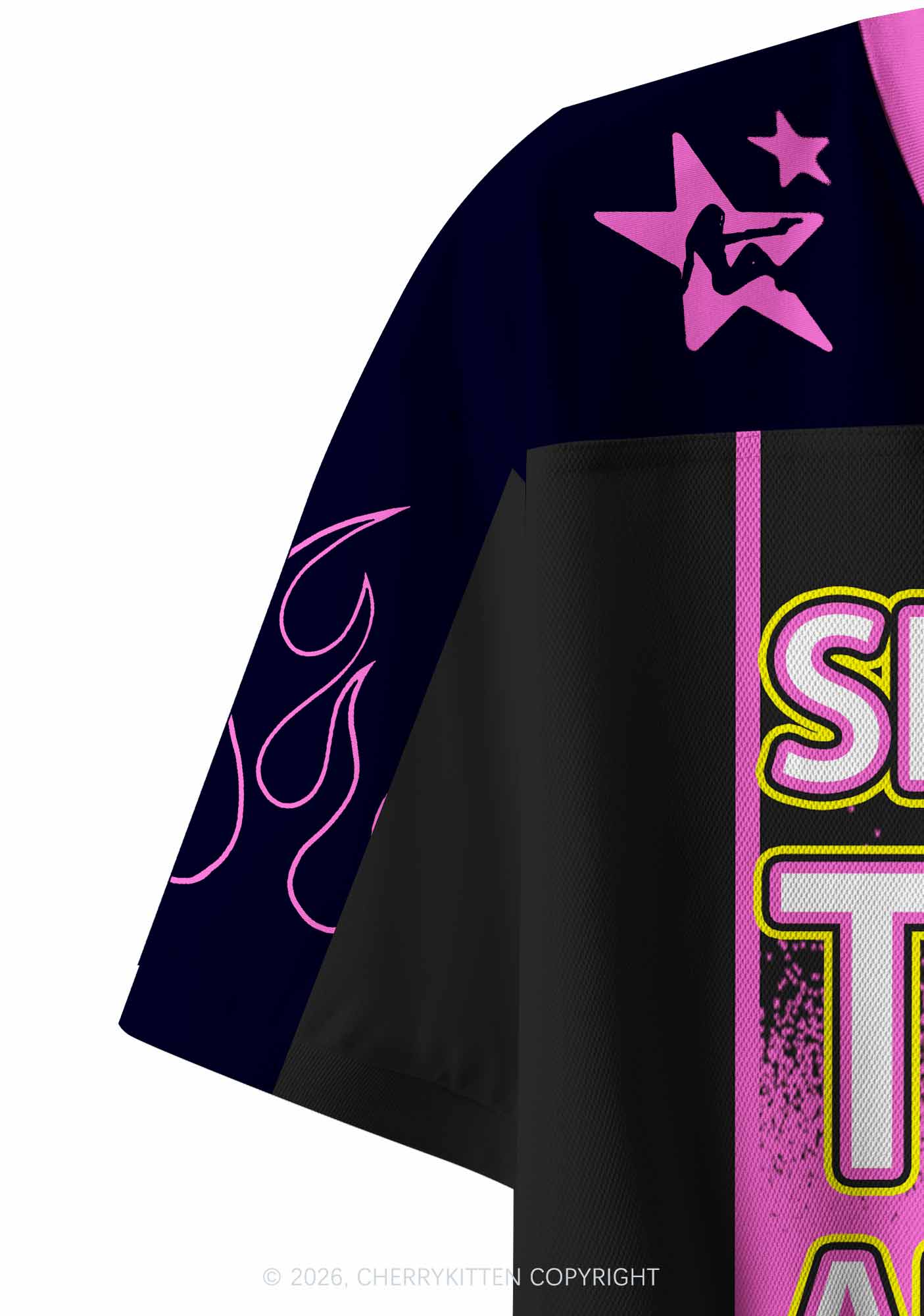 Sx And Techno Always Help Y2K Crop Sport Jersey Shirts Cherrykitten
