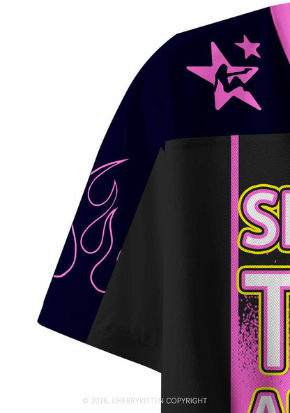 Sx And Techno Always Help Y2K Crop Sport Jersey Shirts Cherrykitten