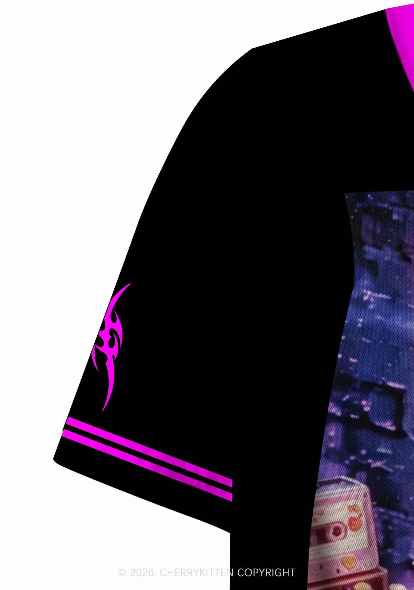 Club DJ Raccoon Y2K Crop Sport Jersey Shirts Cherrykitten