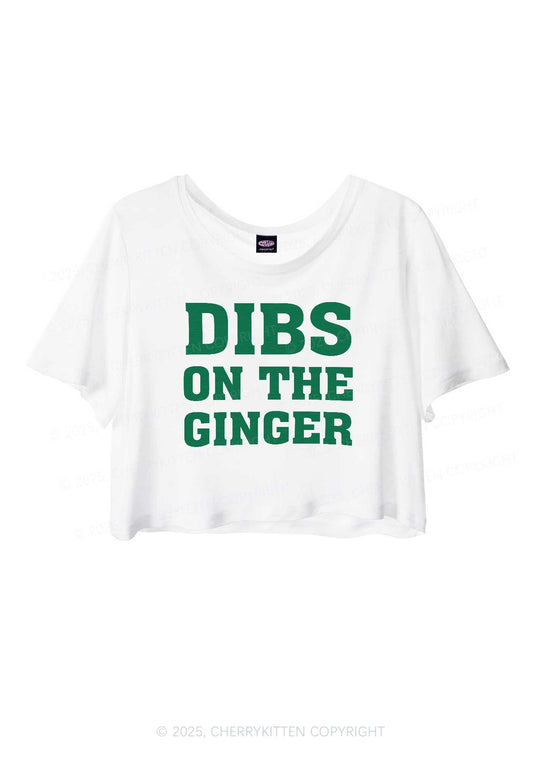 Dibs On The Ginger St Patricks Y2K Sheer Crop Tee Cherrykitten