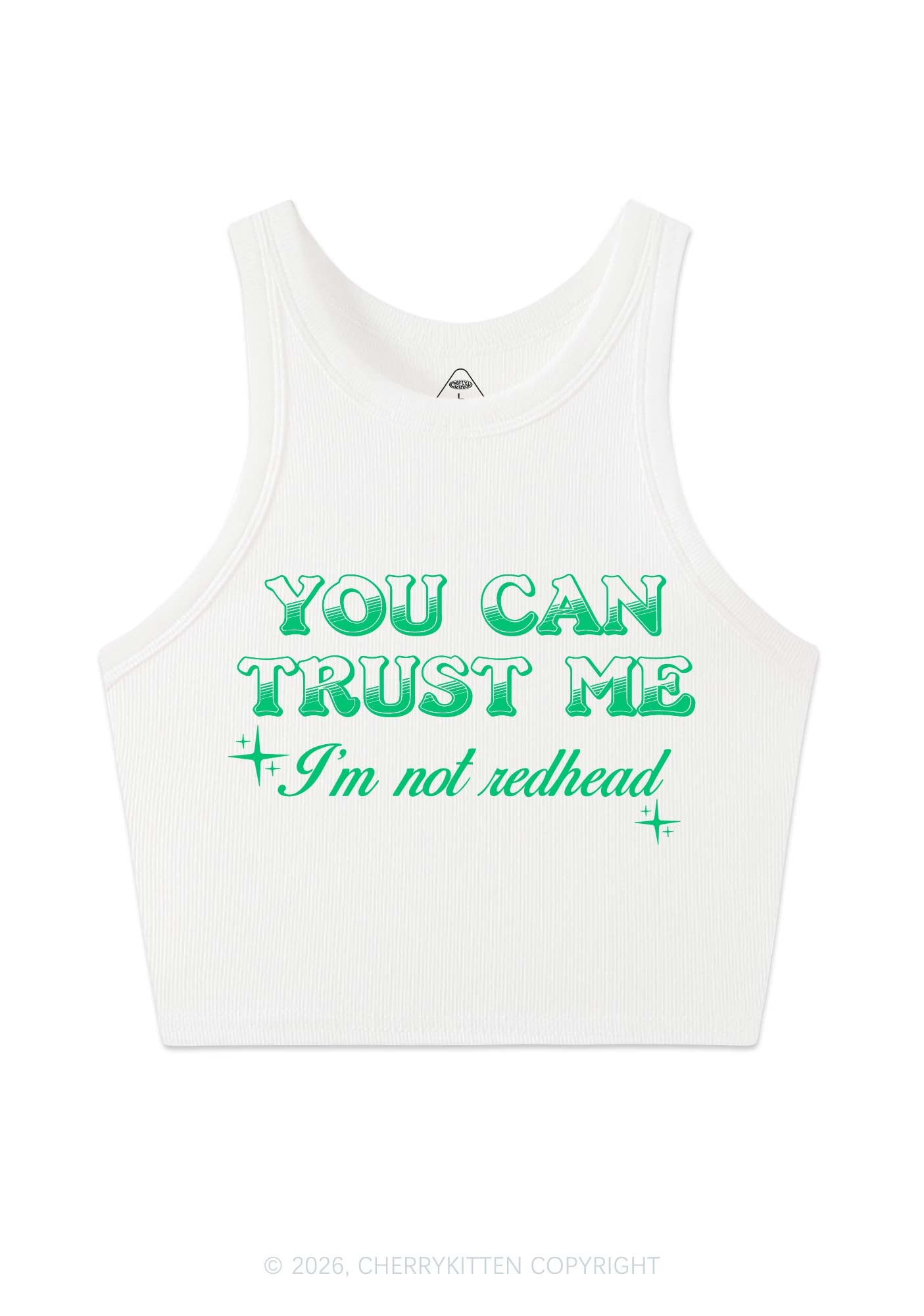 You Can Trust Me St Patricks Y2K Crop Tank Top Cherrykitten
