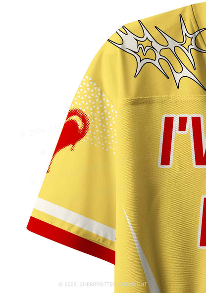 Never Met A Woman Pride Y2K Crop Sport Jersey Shirts Cherrykitten