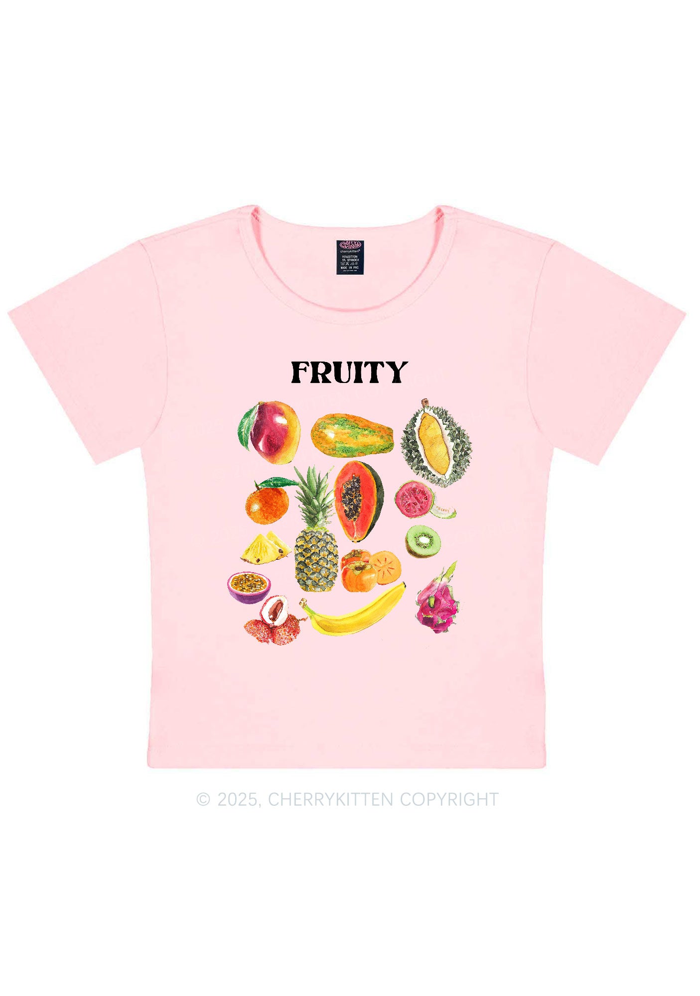 Fruity Y2K Baby Tee Cherrykitten
