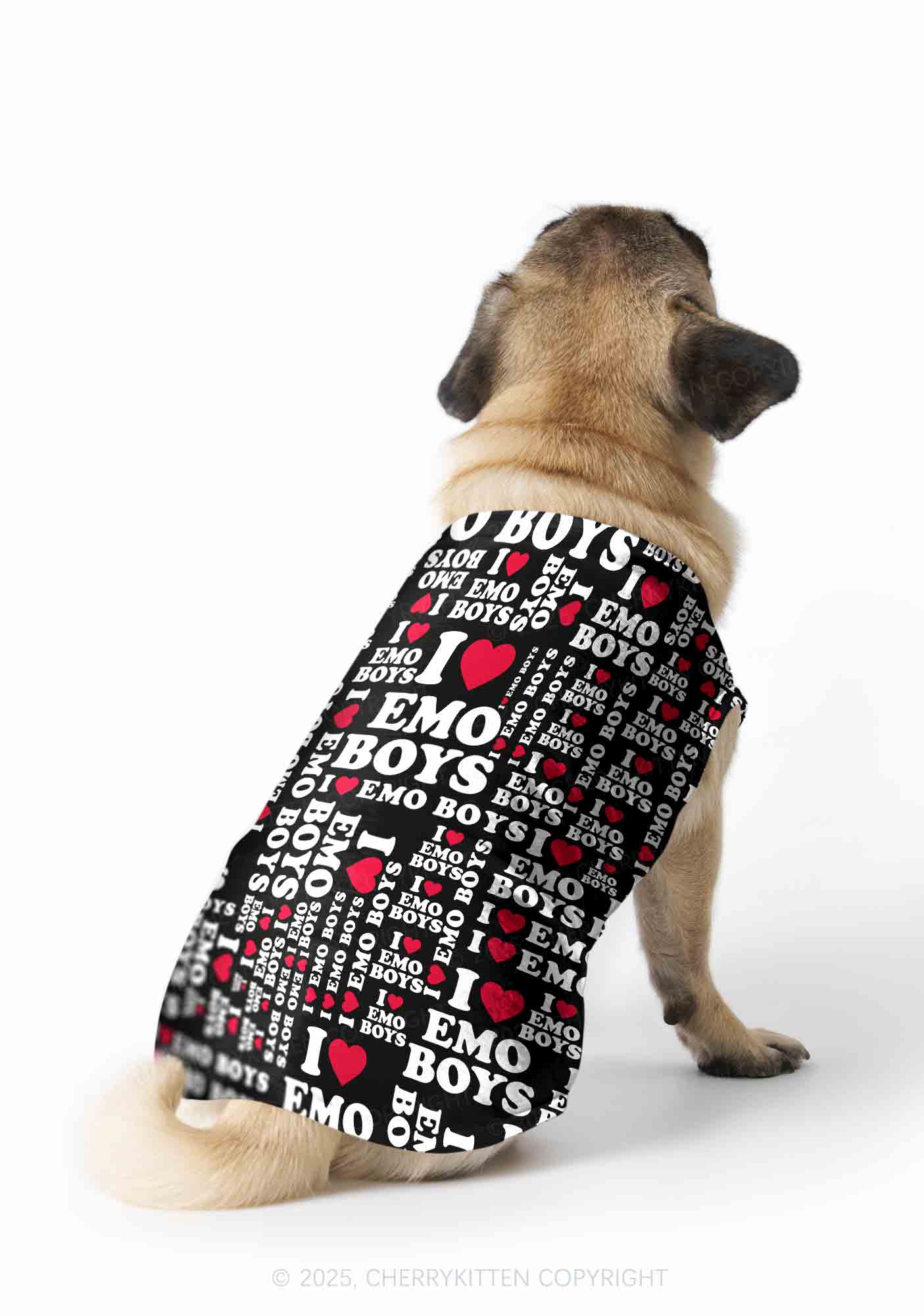 I Love Emo Boys Y2K Pet Tank Top Cherrykitten