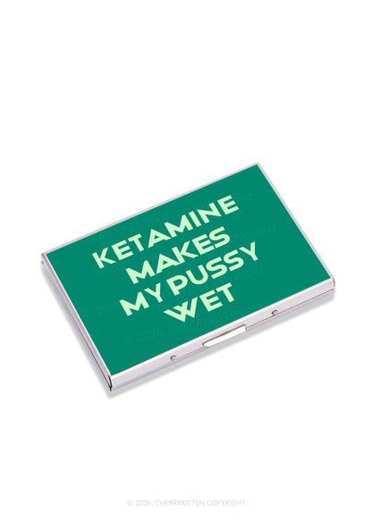 K Makes My Puxxy Wet Y2K Mirror Cigarette Case Cherrykitten