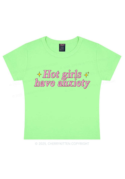 Hot Girls Anxiety Y2K Baby Tee Cherrykitten