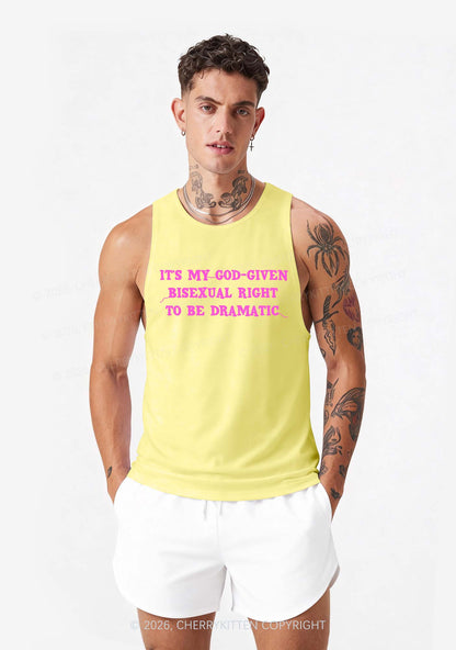 God Given Bisexual Right Pride Y2K Men Racerback Tank Top Cherrykitten