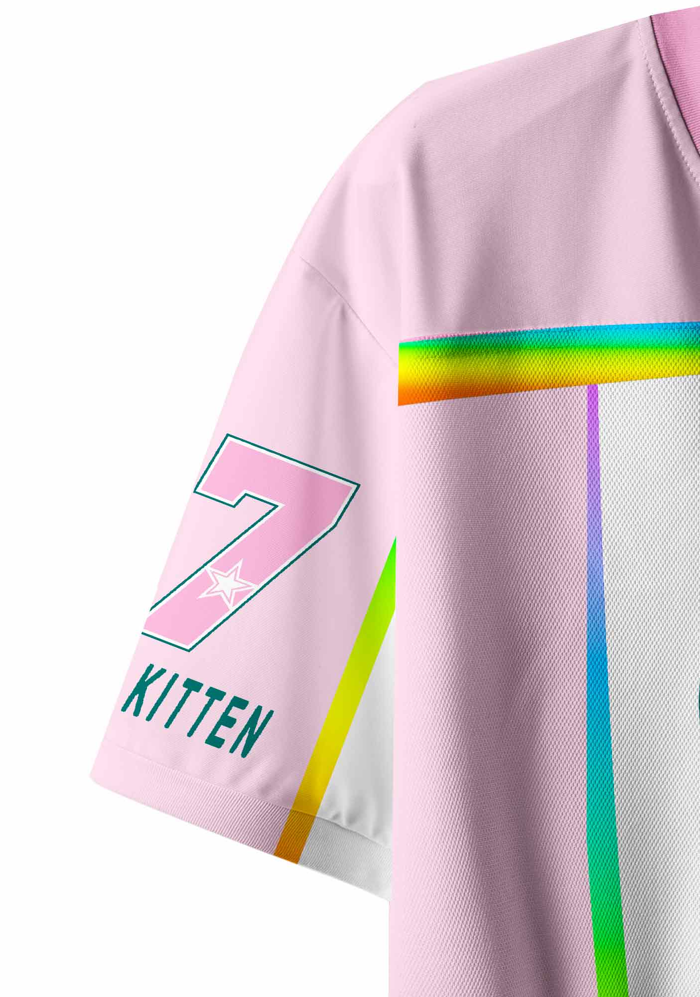 Rainbow Stripe Gods Favorite Fag Pride Y2K Crop Sport Jersey Shirts Cherrykitten