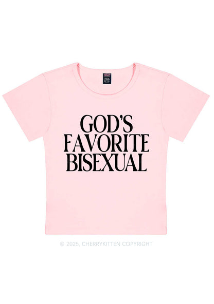 Gods Favorite Bisexual Pride Y2K Baby Tee Cherrykitten
