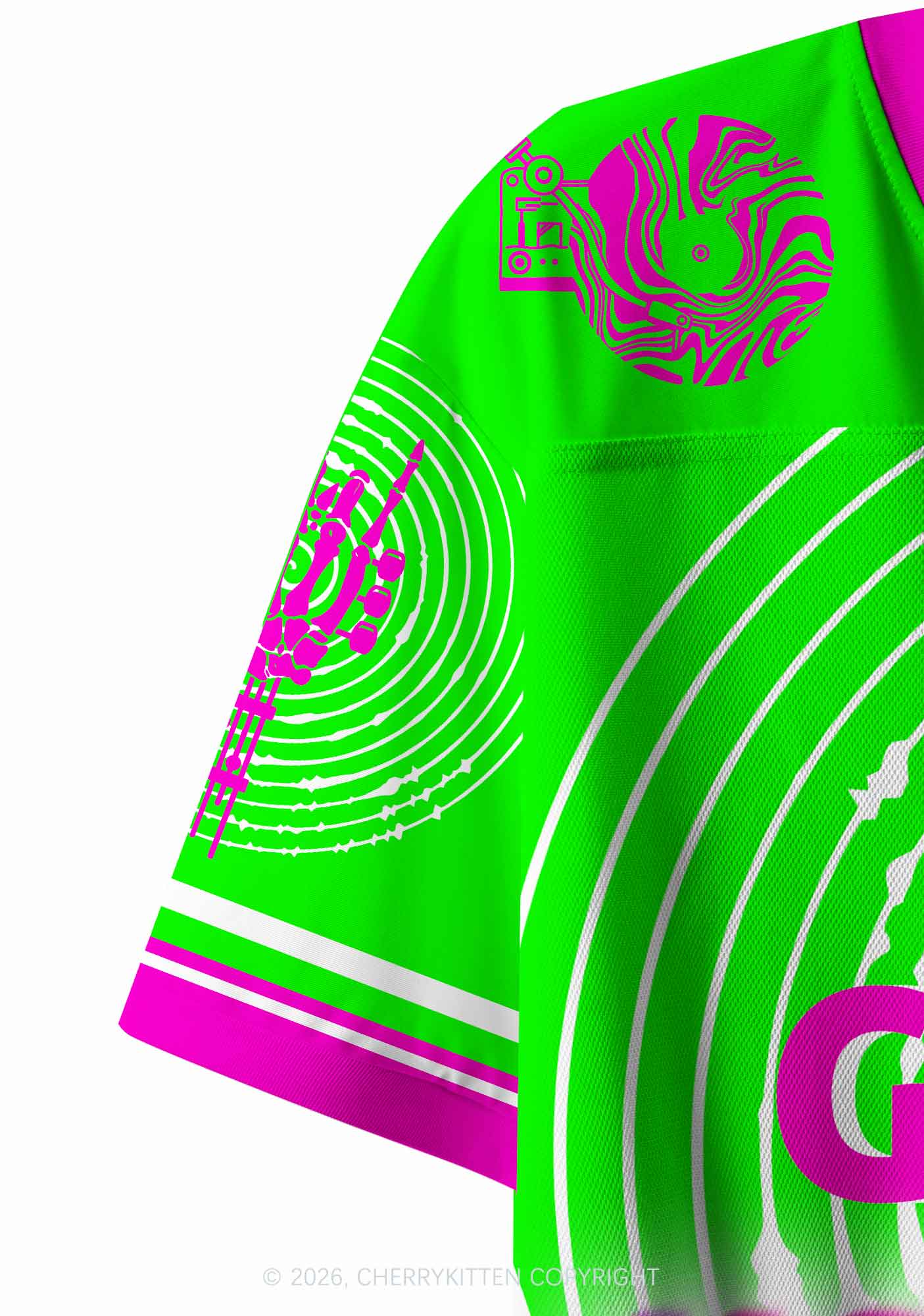 Pretty Girls Like House Music Y2K Crop Sport Jersey Shirts Cherrykitten