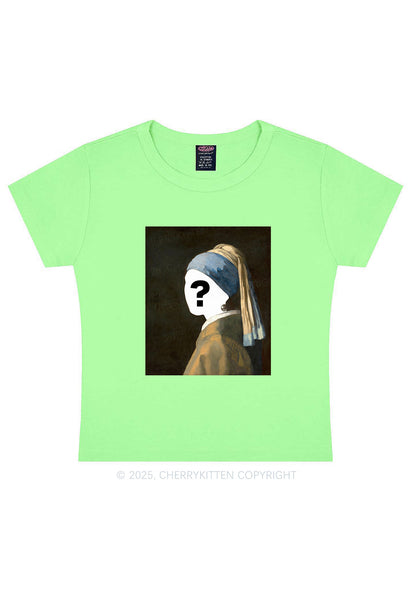 Custom Pearl Portrait Y2K Baby Tee Cherrykitten