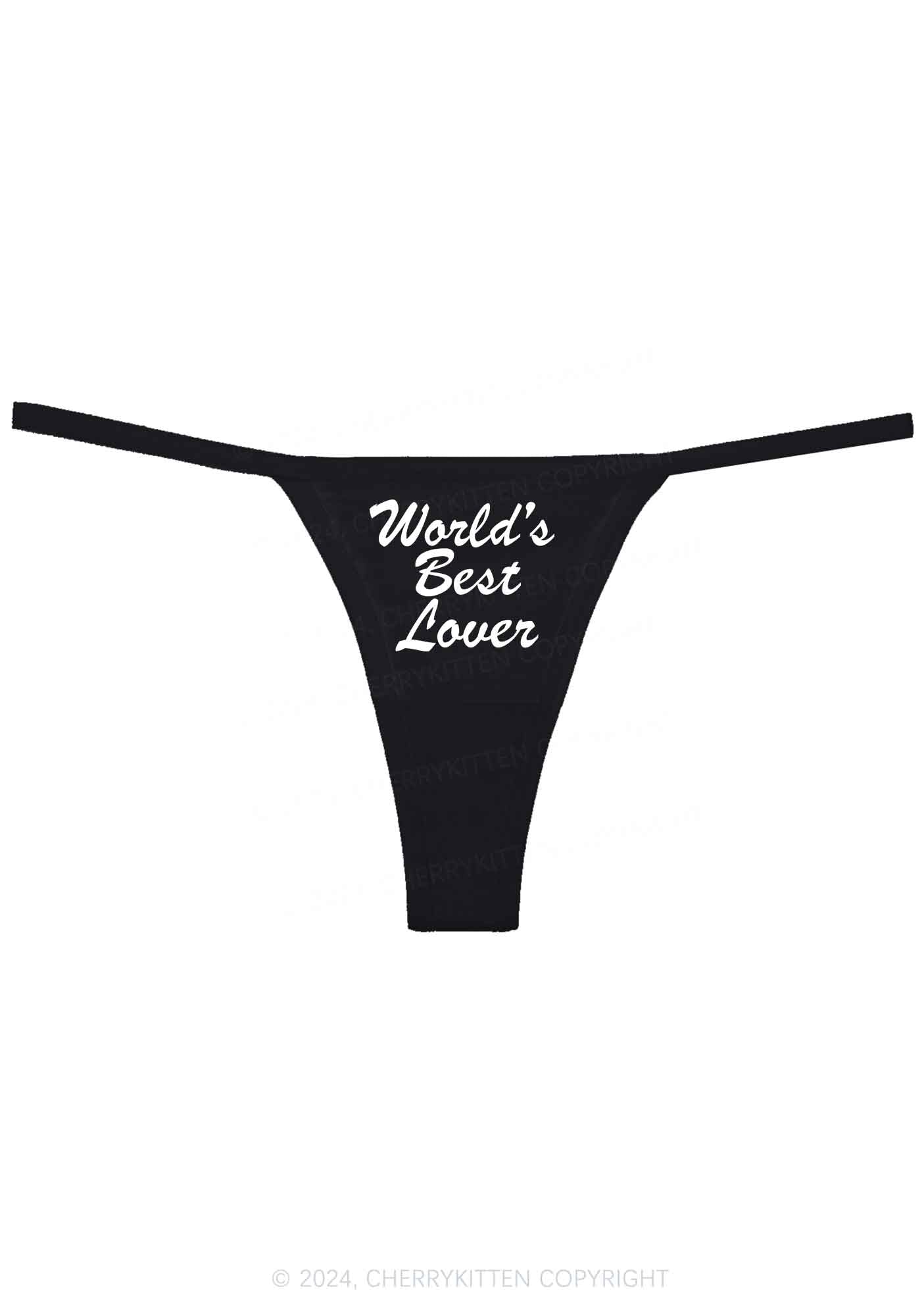 World's Best Lover Y2K Flat String Thong Cherrykitten
