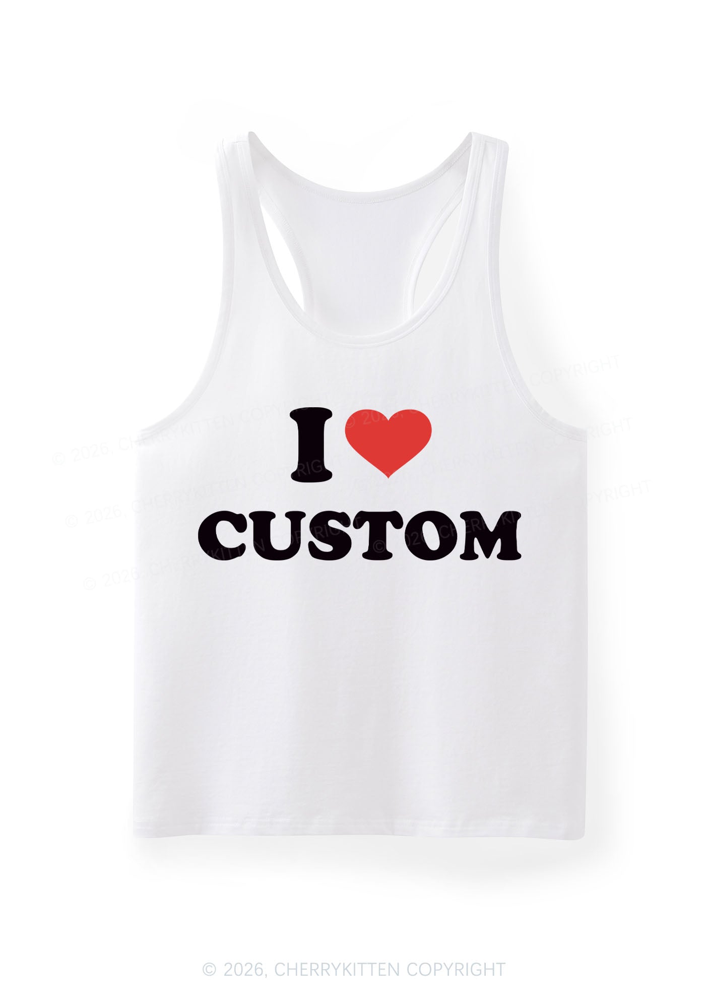 I Love Custom Personalized Y2K Men Racerback Tank Top Cherrykitten