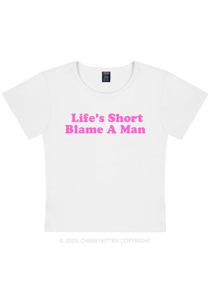 Blame A Man Y2K Baby Tee Cherrykitten