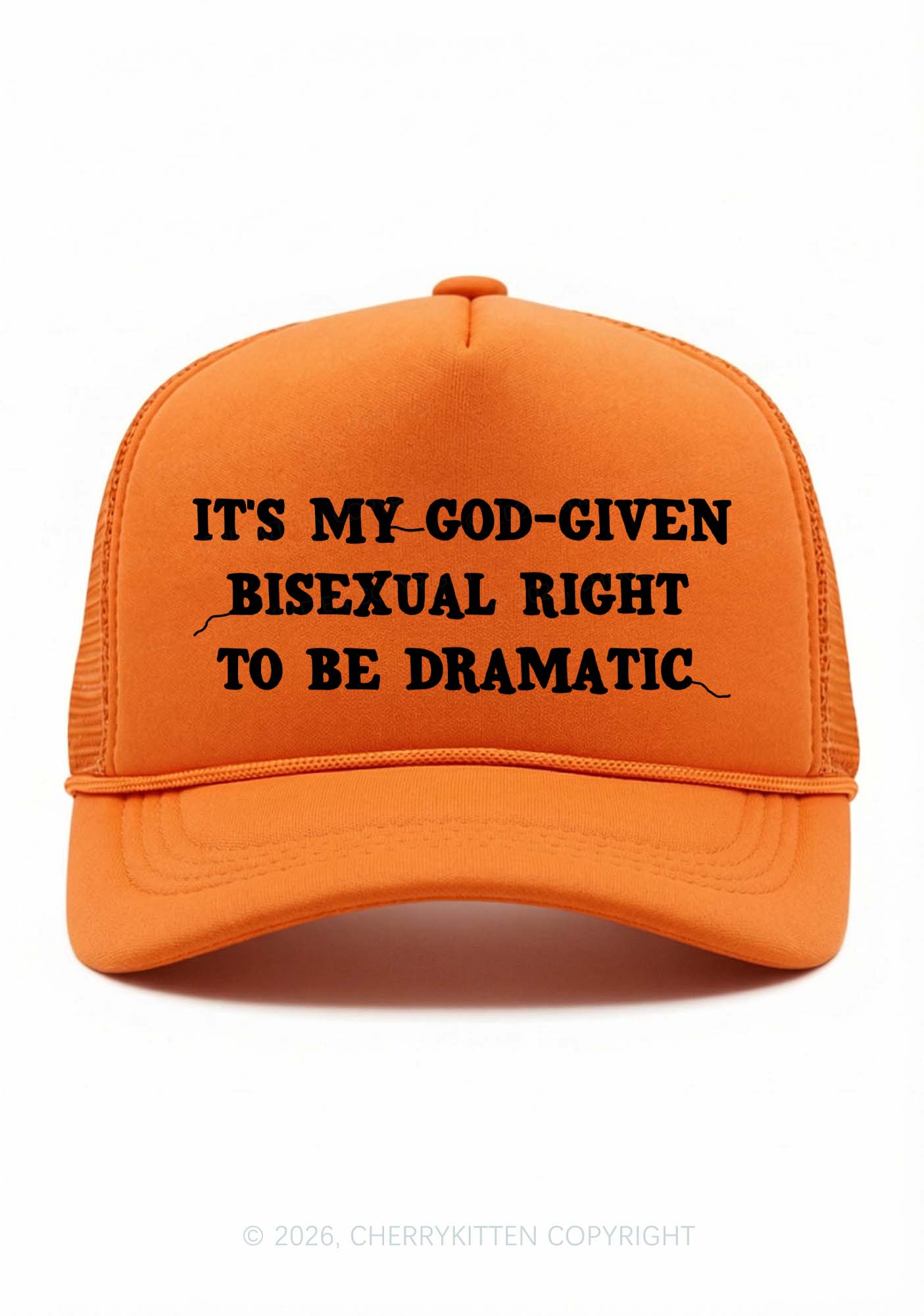 God Given Bisexual Right Pride Y2K Trucker Hat Cherrykitten