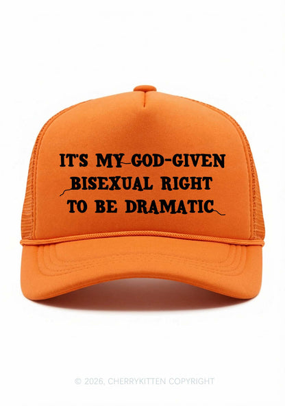 God Given Bisexual Right Pride Y2K Trucker Hat Cherrykitten