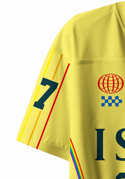 Yellow I Suffer From Gay Thoughts Pride Y2K Crop Sport Jersey Shirts Cherrykitten