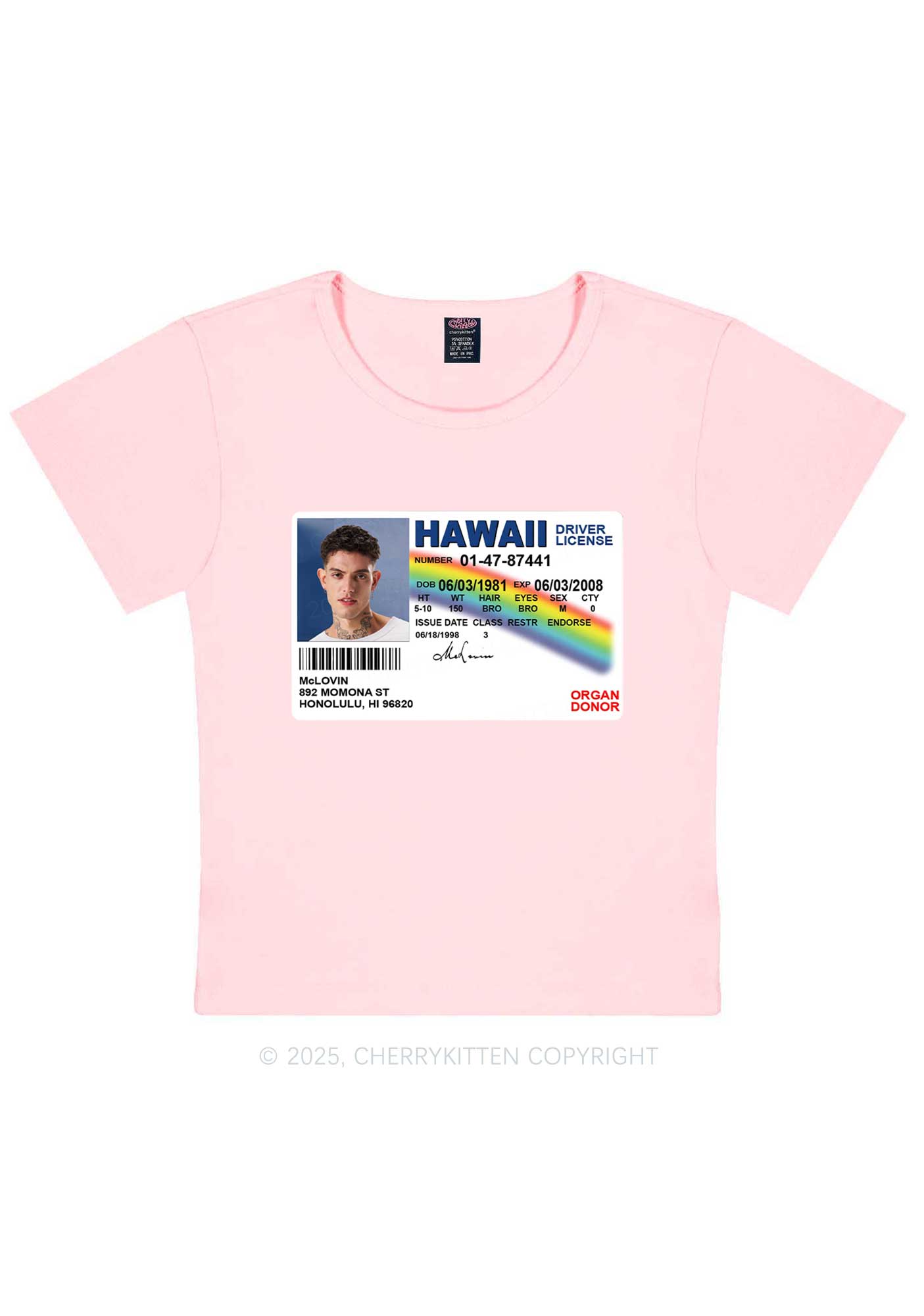 Custom MCL ID Y2K Baby Tee Cherrykitten