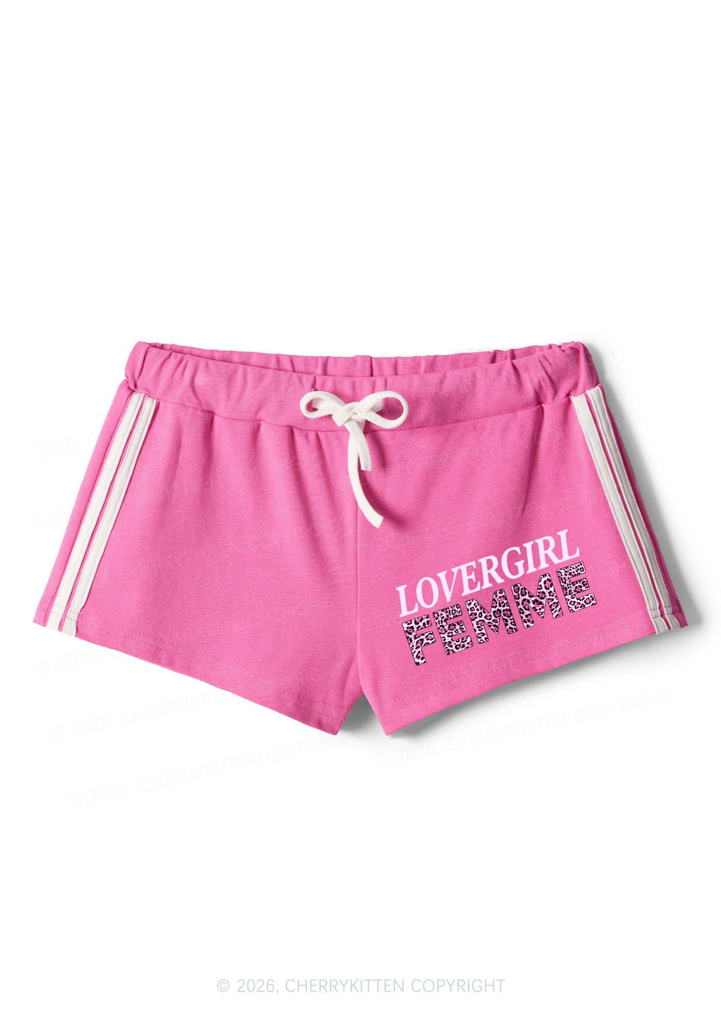 Lovergirl Femme Pride Y2K Drawstring Mini Shorts Cherrykitten