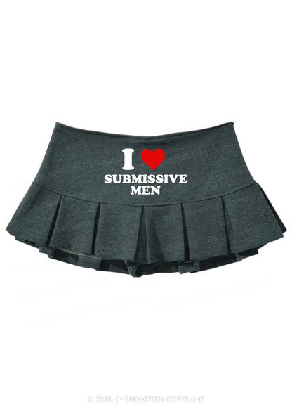 I Love S Men Y2K Mini Pleated Skirts Cherrykitten