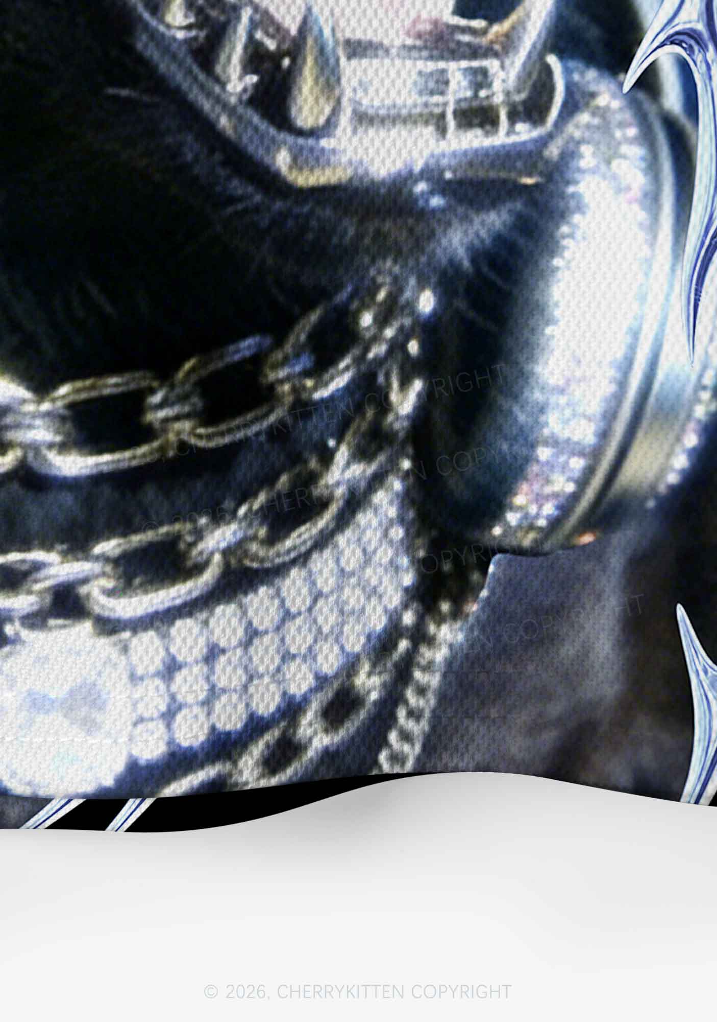 Black Wolf DJ Y2K Crop Sport Jersey Shirts Cherrykitten