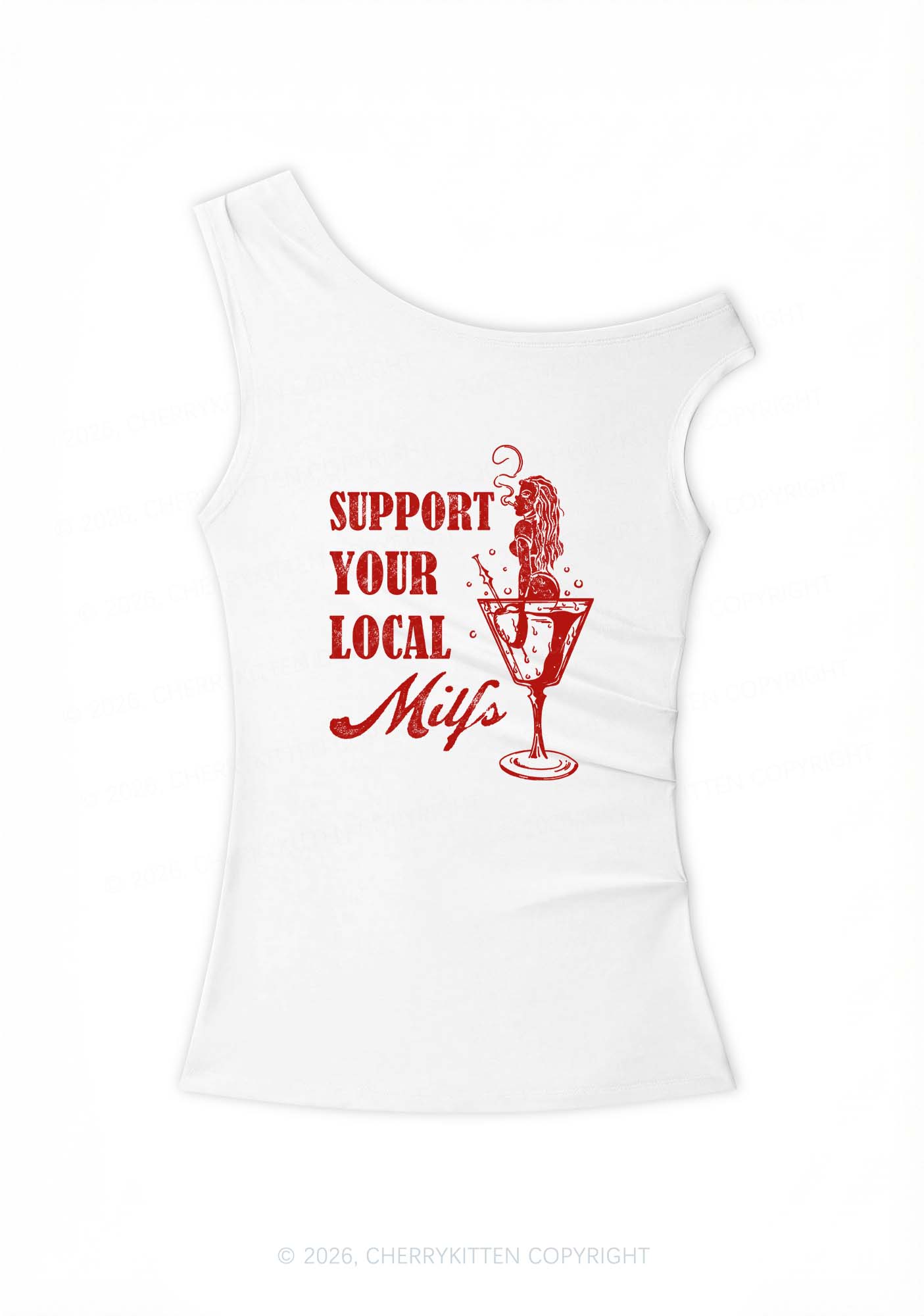 Your Local Mxxf Y2K Off Shoulder Tank Top Cherrykitten