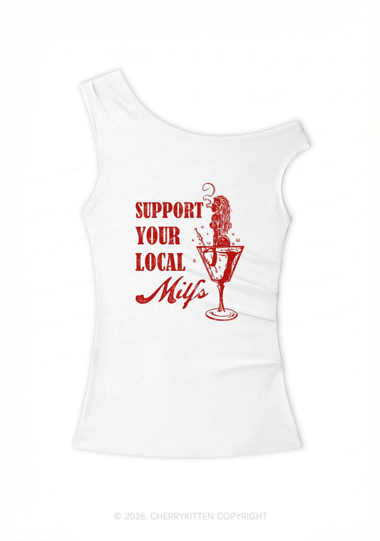 Your Local Mxxf Y2K Off Shoulder Tank Top Cherrykitten