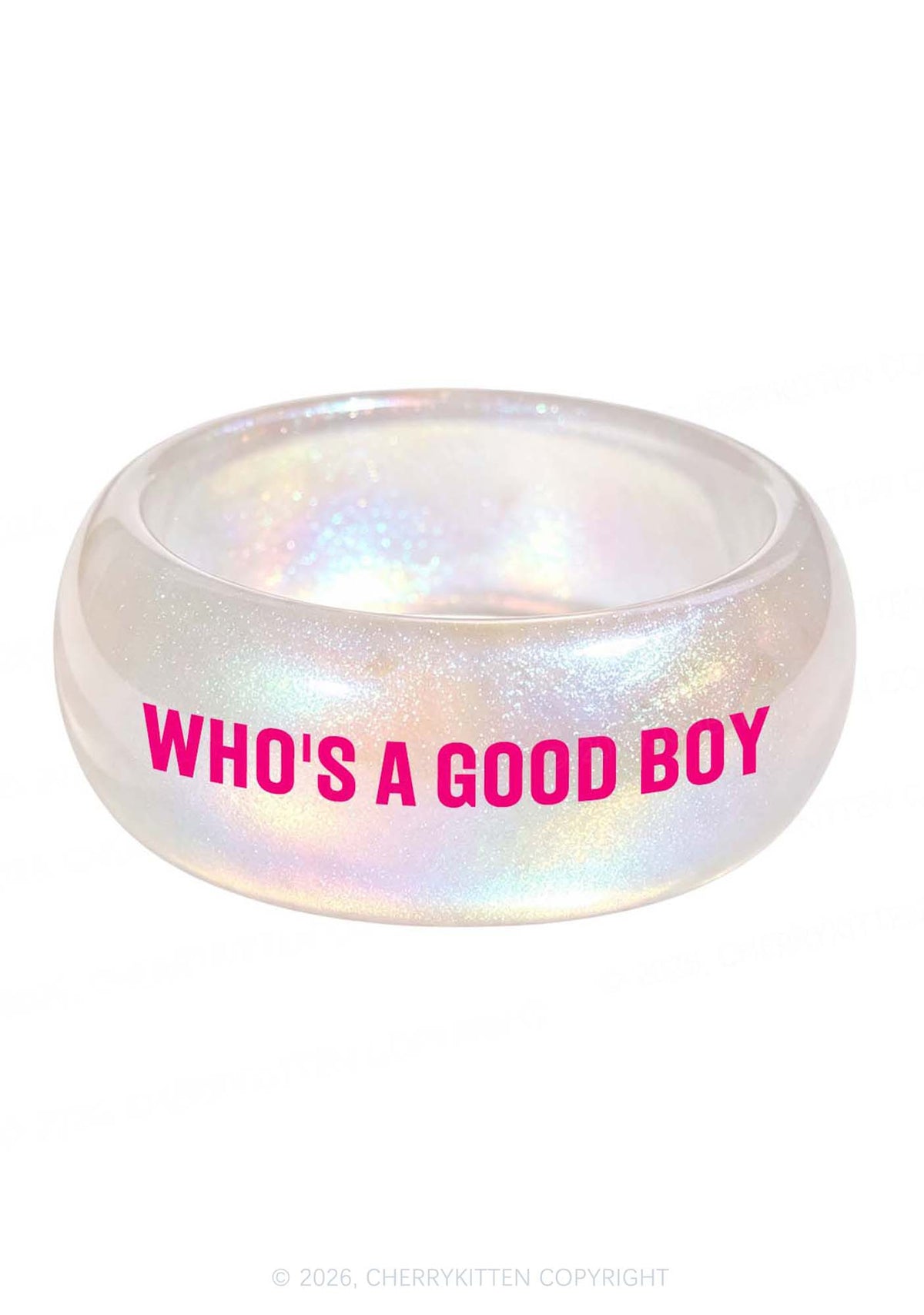 Whos A Good Boy Y2K Cuff Bangle Cherrykitten