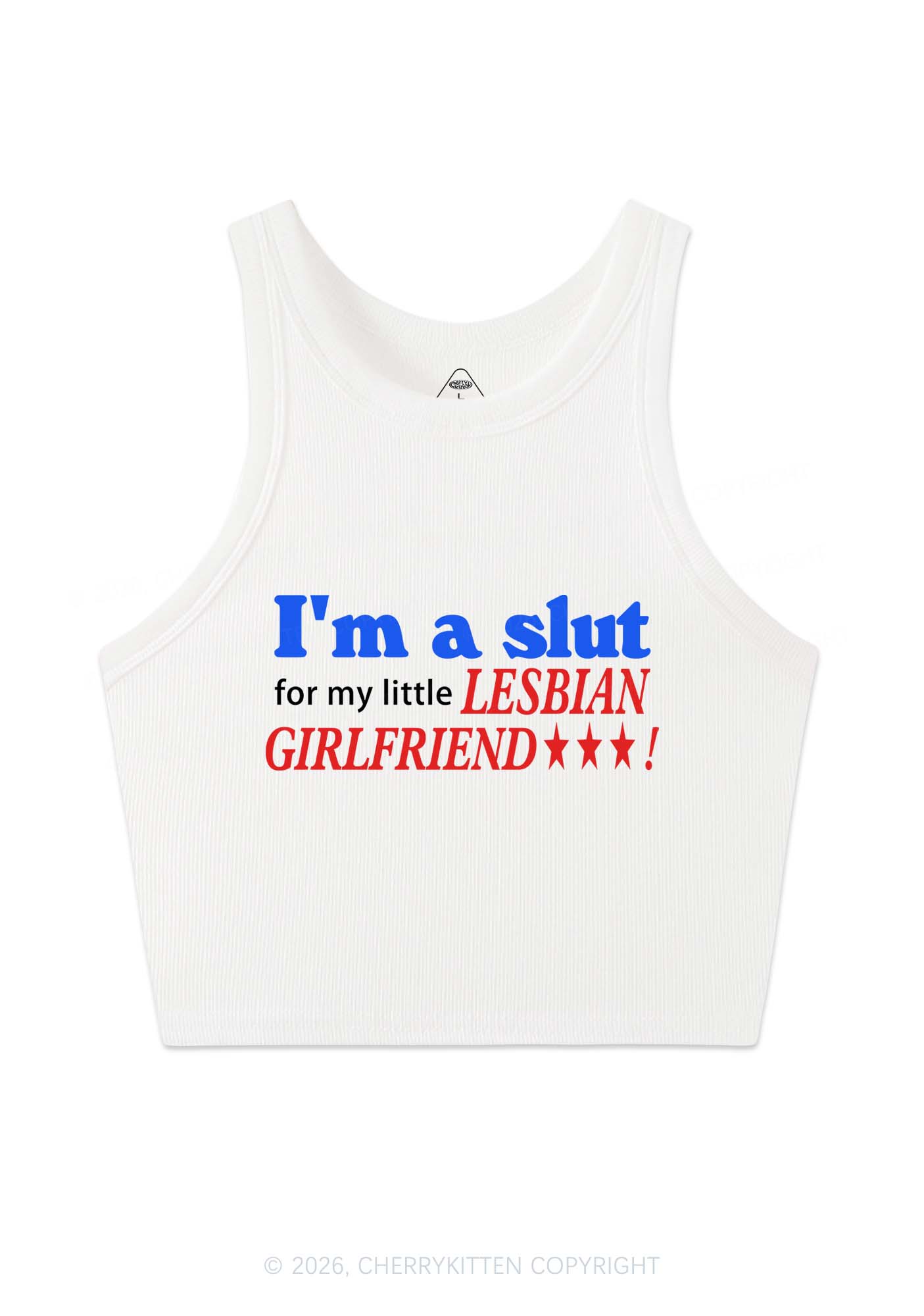 Slxt For Lesbian Girlfriend Pride Y2K Crop Tank Top Cherrykitten