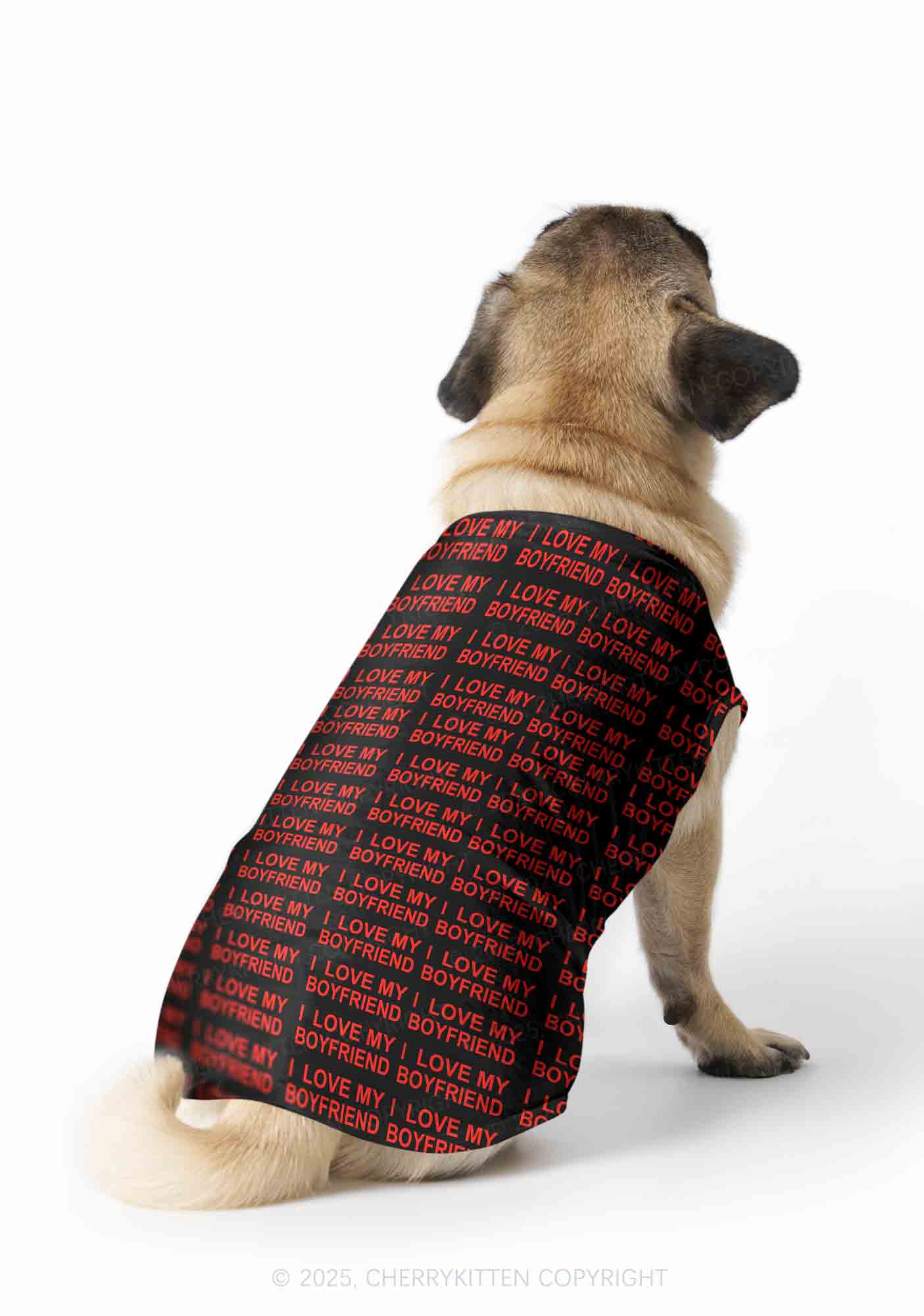 I Love My Boyfriend Y2K Pet Tank Top Cherrykitten
