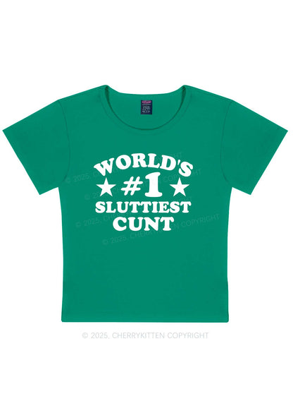 Worlds First Slxttiest Cxxt Y2K Baby Tee Cherrykitten
