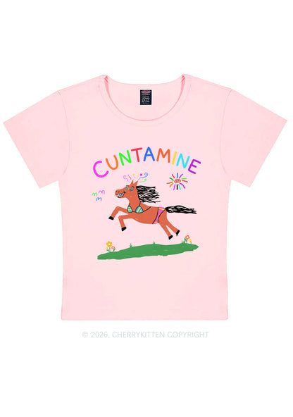 Cxxtamine Pony Y2K Baby Tee Cherrykitten