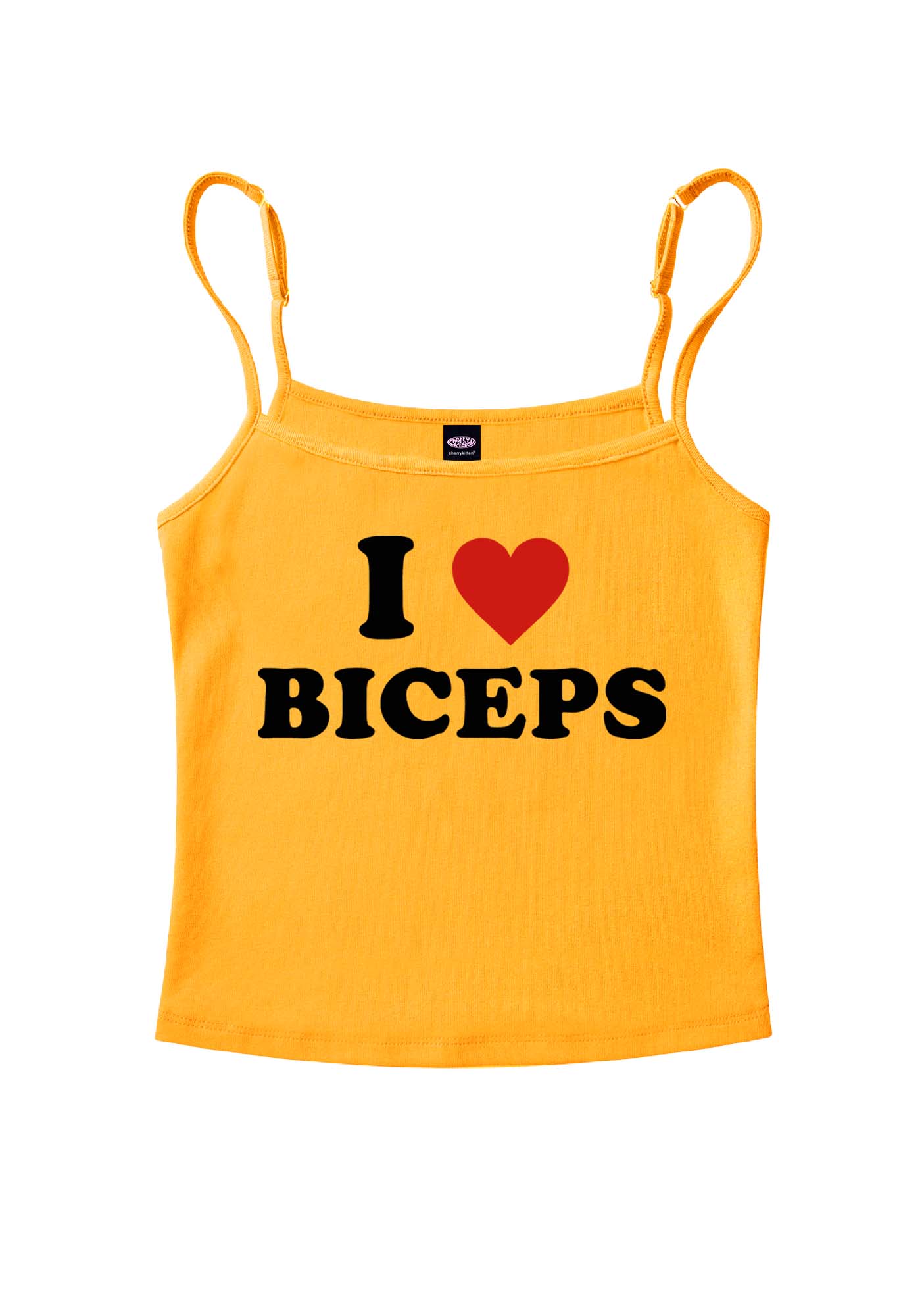 I Love Biceps Y2K Spaghetti Strap Cami Cherrykitten