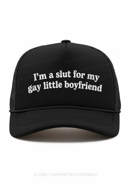 Glitter Slxt For My Gay BF Pride Y2K Trucker Hat Cherrykitten