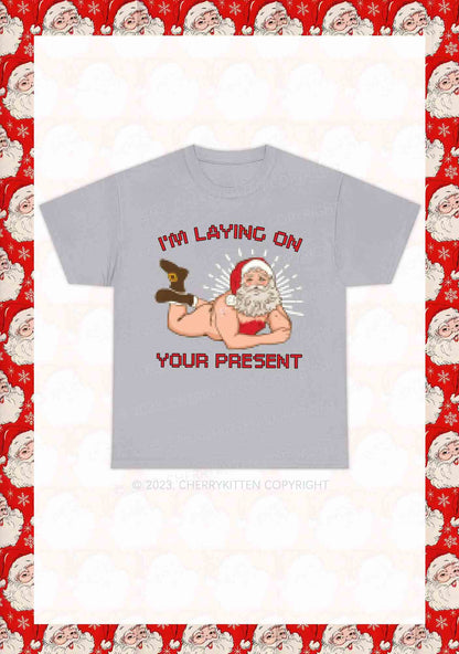 I'm Laying On Your Present Christmas Y2K Chunky Shirt Cherrykitten