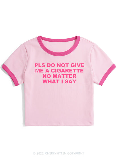 Dont Give Me Cigarette Y2K Ringer Tee Cherrykitten