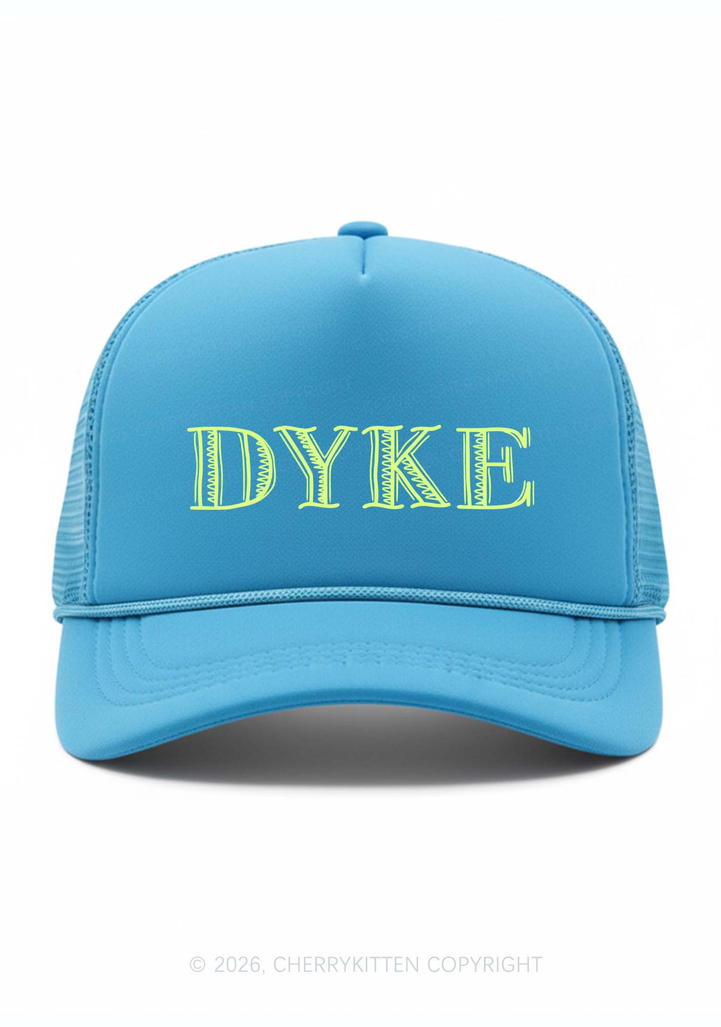DYKE Pride Y2K Trucker Hat Cherrykitten
