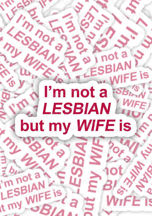 My Wife Is Lesbian Pride 1Pc Y2K Sticker Cherrykitten