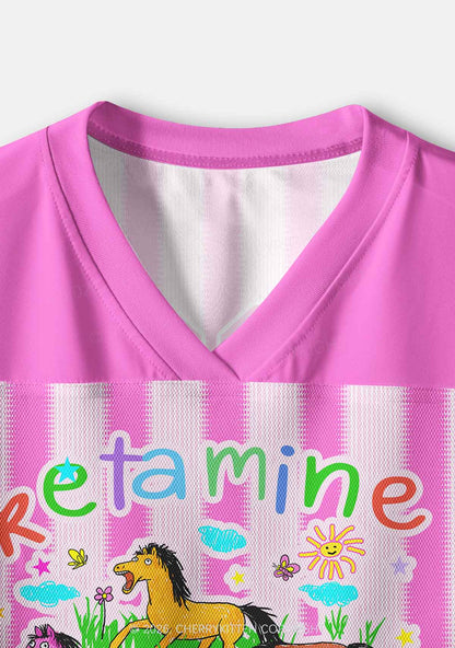 Rainbow K Pony Y2K Crop Sport Jersey Shirts Cherrykitten