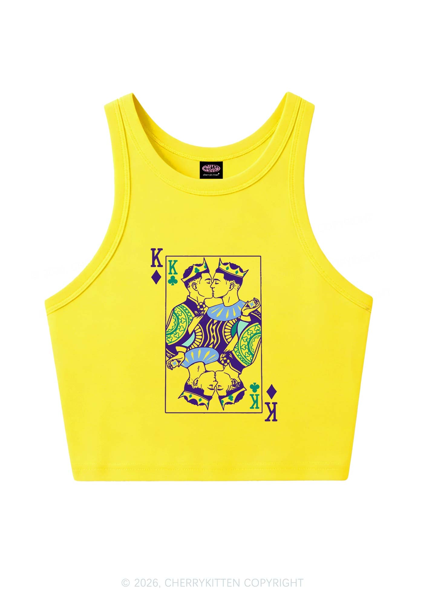 Gay King Pride Y2K Crop Tank Top Cherrykitten