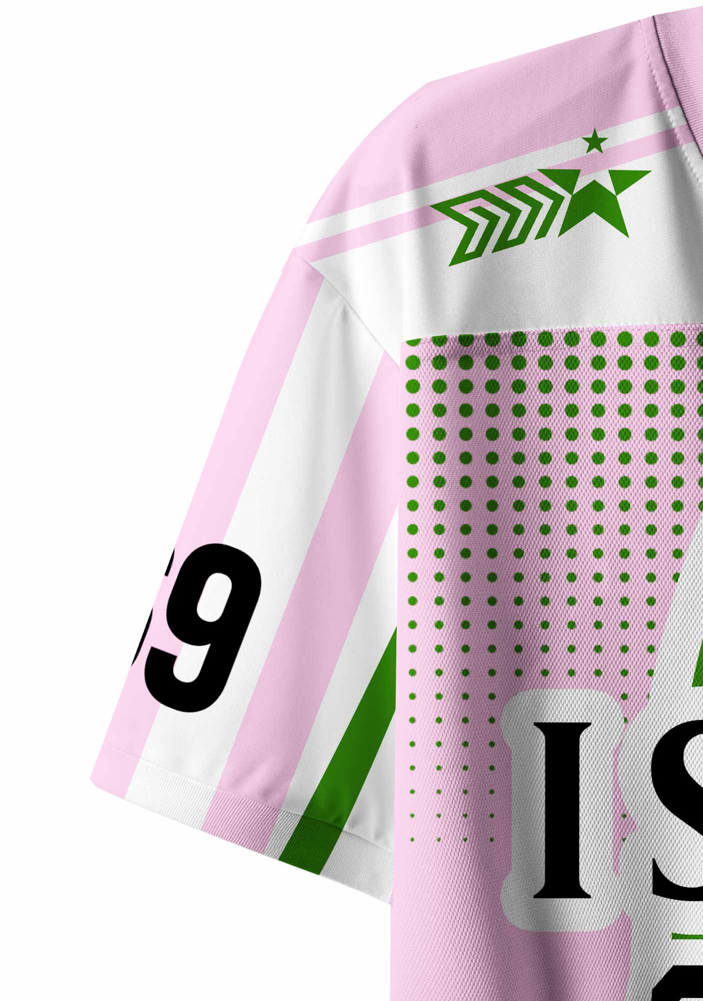 Pink Green Stripes Suffer From Gay Thoughts Pride Y2K Crop Sport Jersey Shirts Cherrykitten