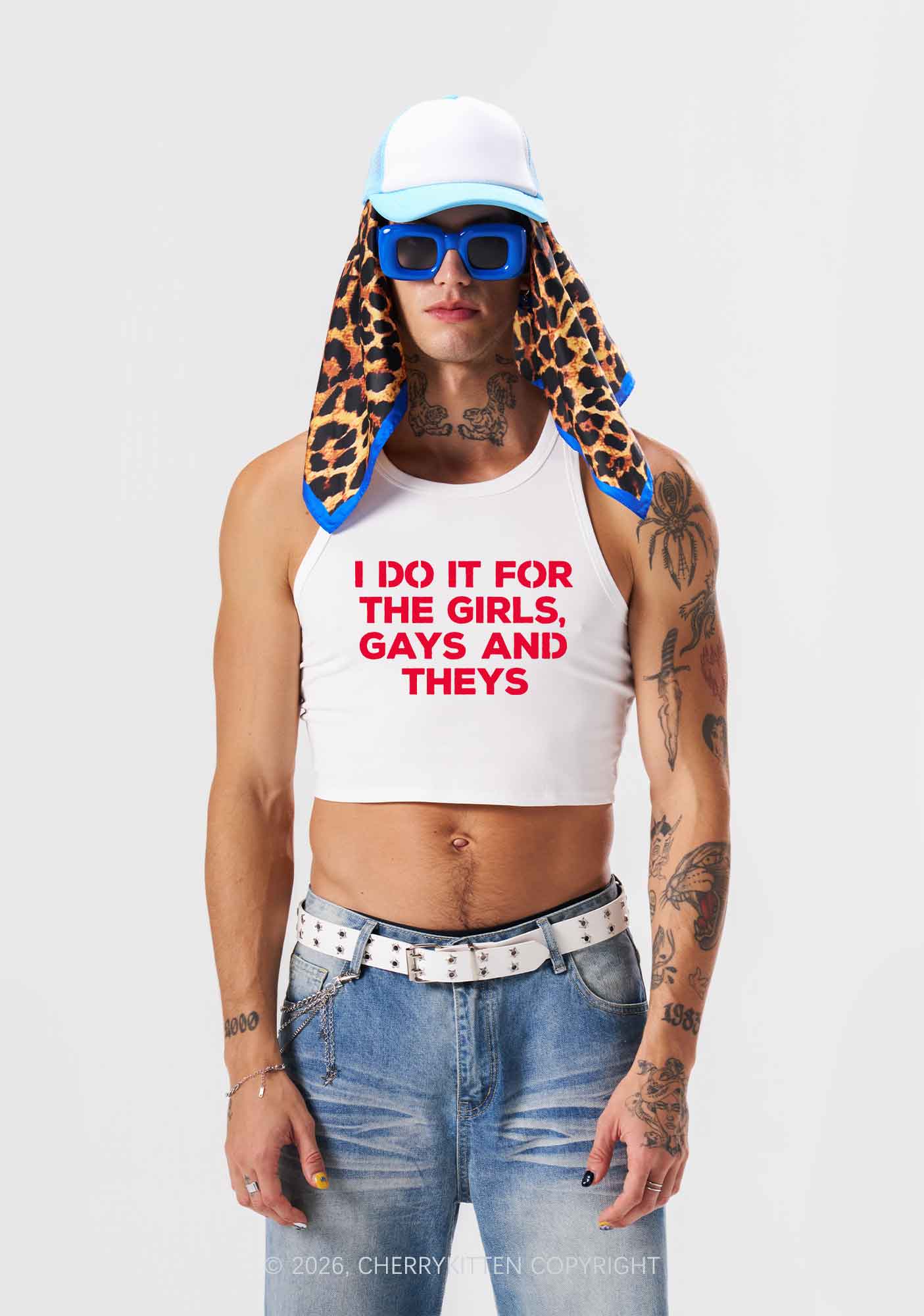 Girls Gays Theys Pride Y2K Crop Tank Top Cherrykitten