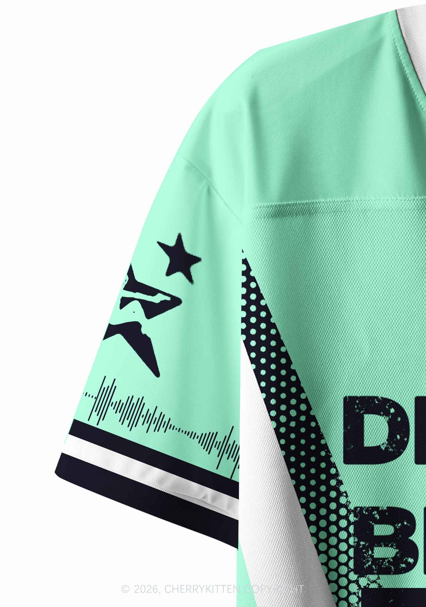 I Love Dirty Filthy Beats Y2K Crop Sport Jersey Shirts Cherrykitten