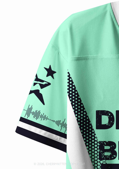 I Love Dirty Filthy Beats Y2K Crop Sport Jersey Shirts Cherrykitten