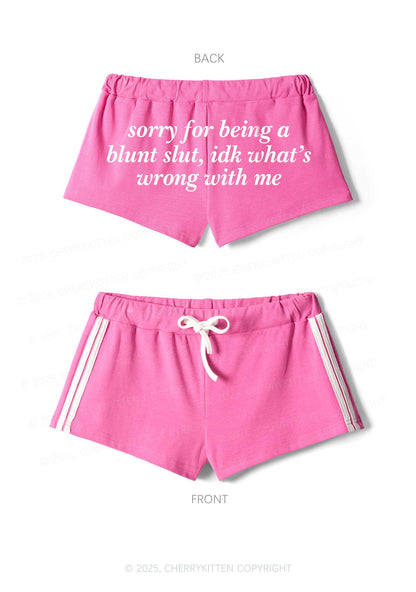 Sorry For Being A Blunt Slxt Y2K Drawstring Mini Shorts Cherrykitten