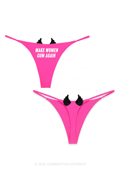 Make Women Cxm Again Y2K Goth Angel Wings Bikini String Thong Cherrykitten