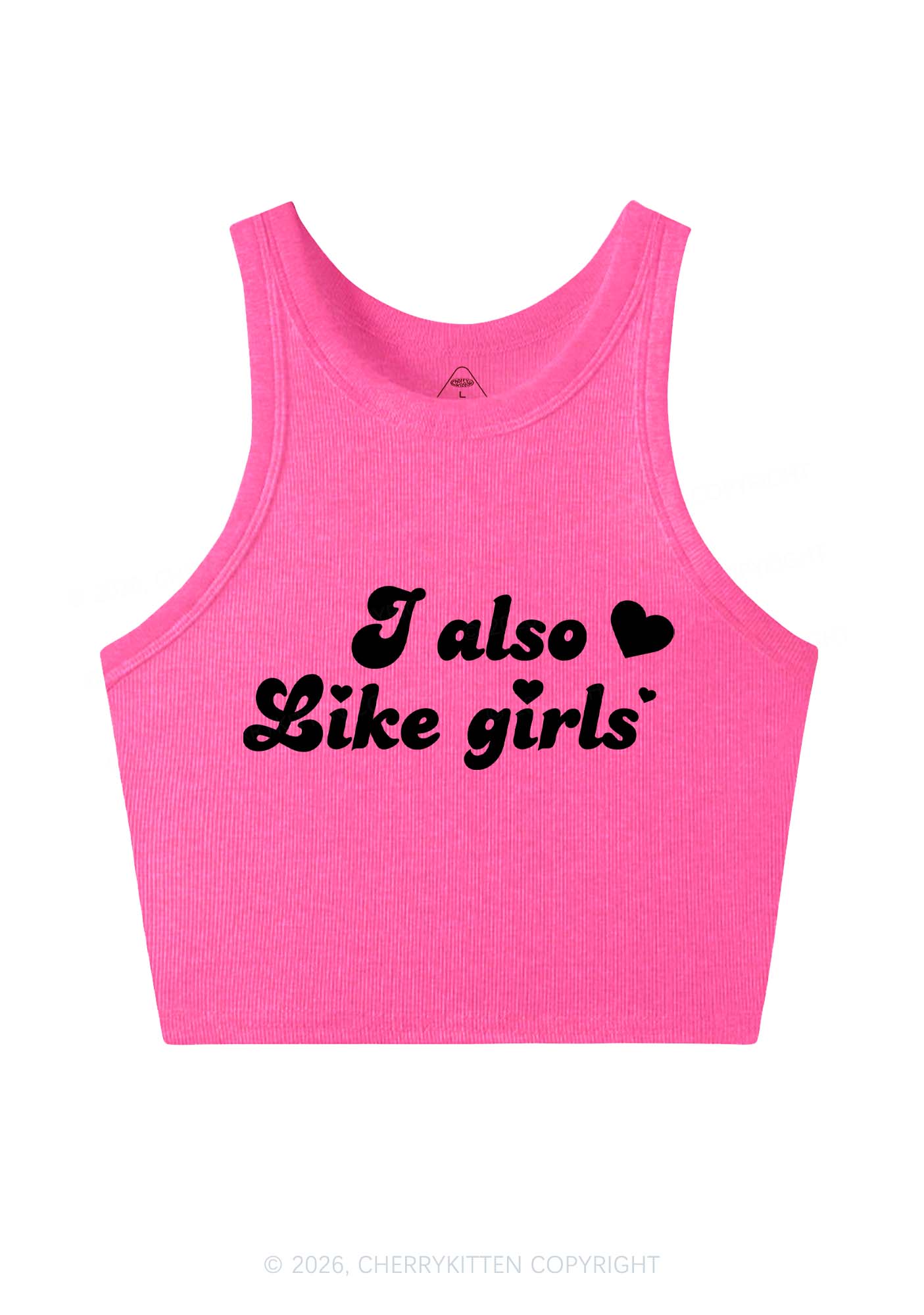 I Also Like Girls Pride Y2K Crop Tank Top Cherrykitten