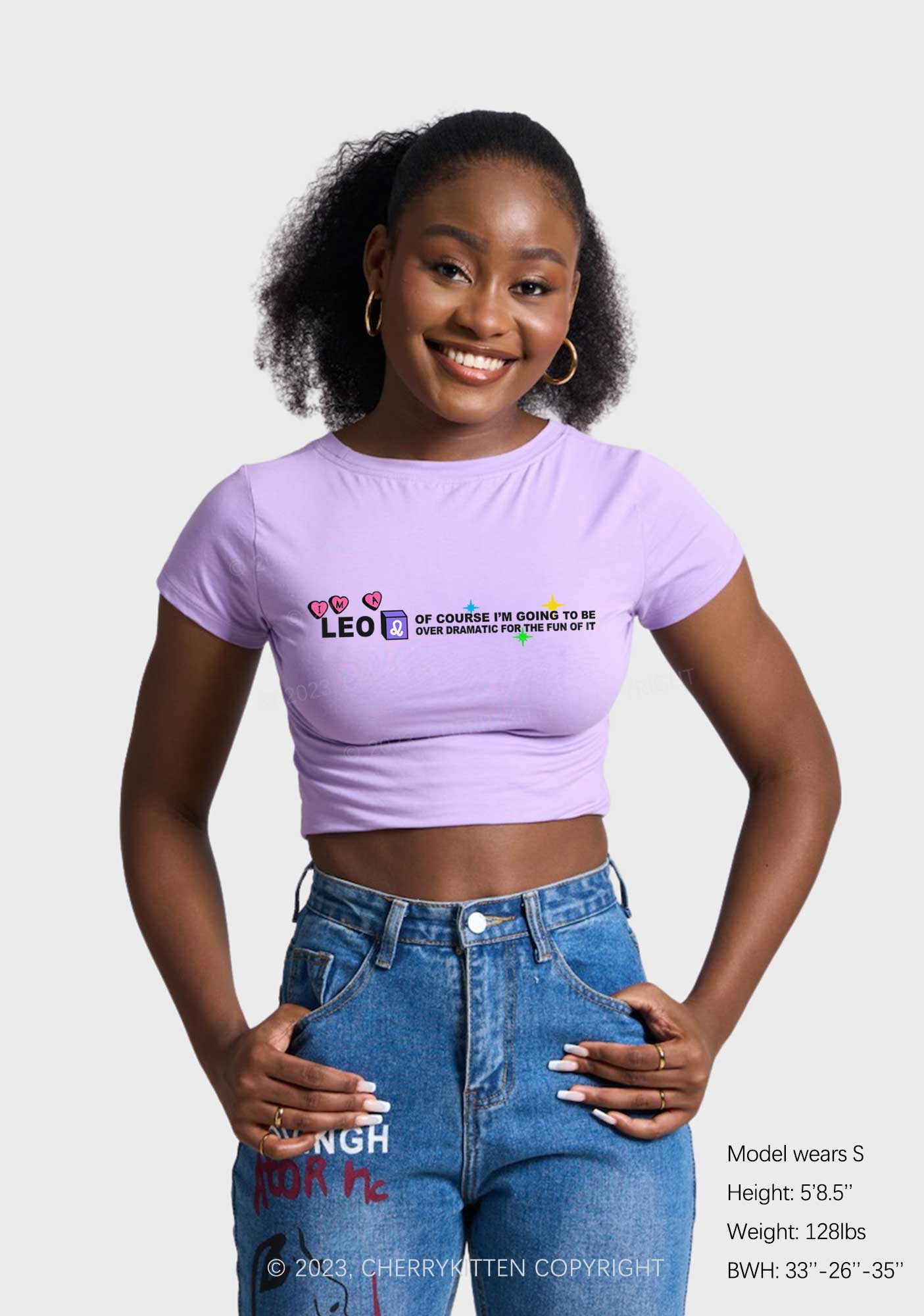 I'm A Leo Y2K Baby Tee Cherrykitten